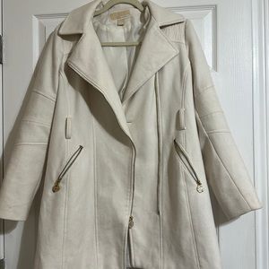 Michael Kors White Wool Blend Coat